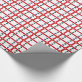 Patriotic wrapping paper with Flag of Montreal Geschenkpapier (Ecke)