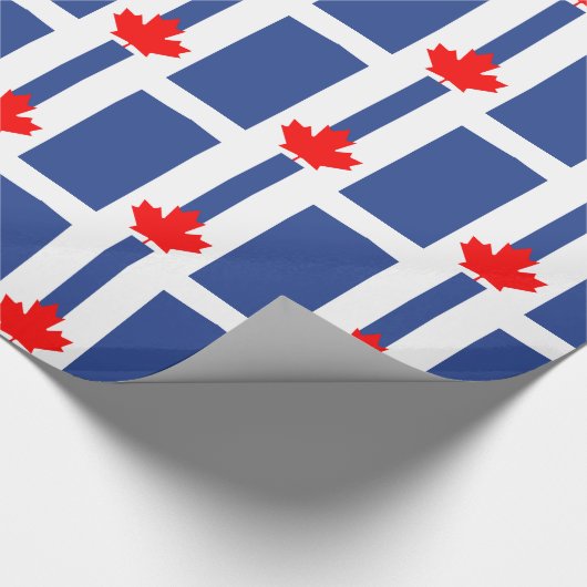 Patriotic wrapping paper with Flag of Toronto Geschenkpapier (Ecke)
