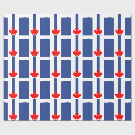Patriotic wrapping paper with Flag of Toronto Geschenkpapier (Flach)