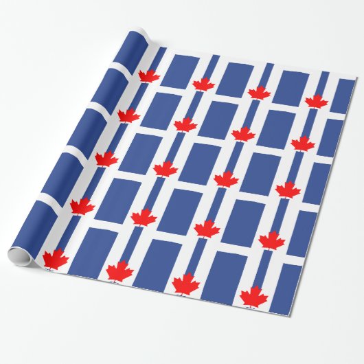 Patriotic wrapping paper with Flag of Toronto Geschenkpapier (Ungerollt)