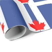 Patriotic wrapping paper with Flag of Toronto Geschenkpapier (Rolleneckpunkt)
