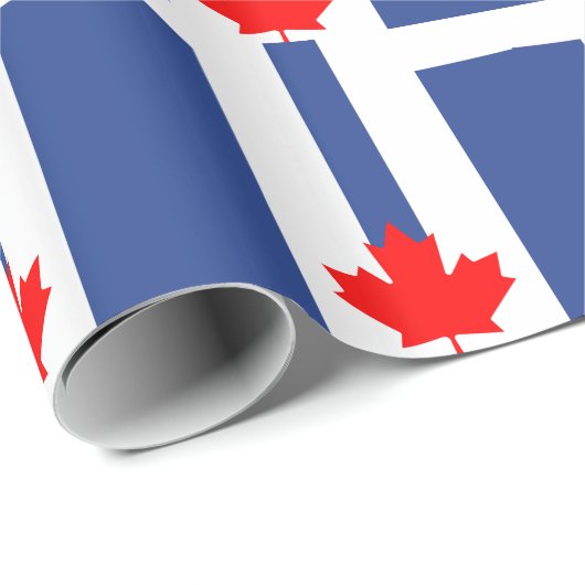 Patriotic wrapping paper with Flag of Toronto Geschenkpapier (Rolleneckpunkt)