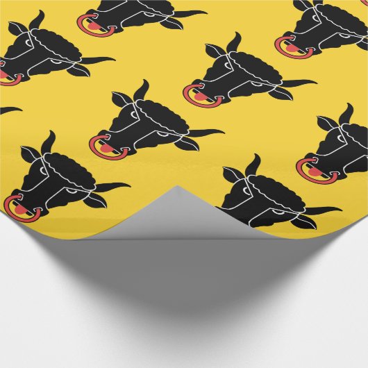 Patriotic wrapping paper with Flag of Uri Geschenkpapier (Ecke)