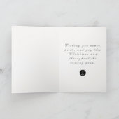 Patriotic Wreath Merry Christmas Wishes Feiertagskarte (Innenseite)