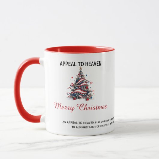 Patriotic Xmas Tree ATH1 with origin ed MUG Tasse (Links)