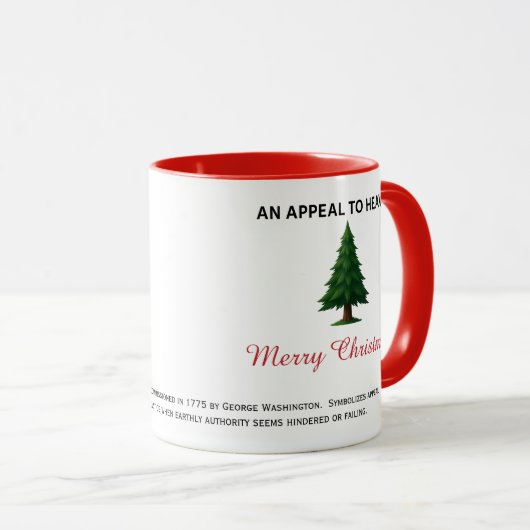 Patriotic Xmas Tree ATH1 with origin ed MUG Tasse (VorderseiteRechts)