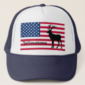 Patriotic Yellowstone Hat Truckerkappe (Vorderseite)