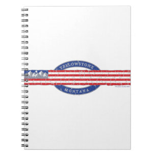 Patriotic Yellowstone Montana Notizblock