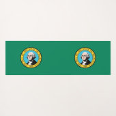 Patriotic Yoga Mats mit Flagge von Washington, USA Yogamatte (Rückseite (Horizontal))