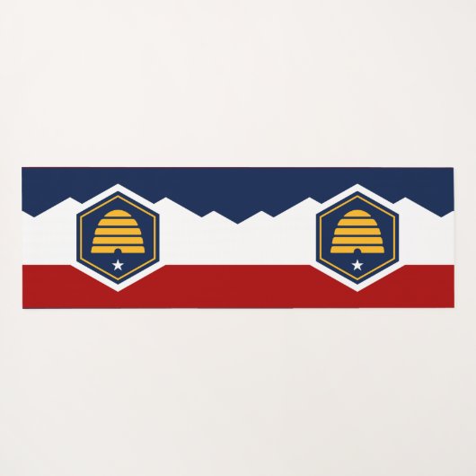 Patriotic Yoga Mats with new flag of Utah, USA Yogamatte (Rückseite (Horizontal))