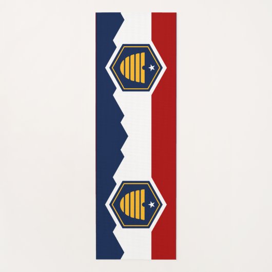 Patriotic Yoga Mats with new flag of Utah, USA Yogamatte (Vorderseite)