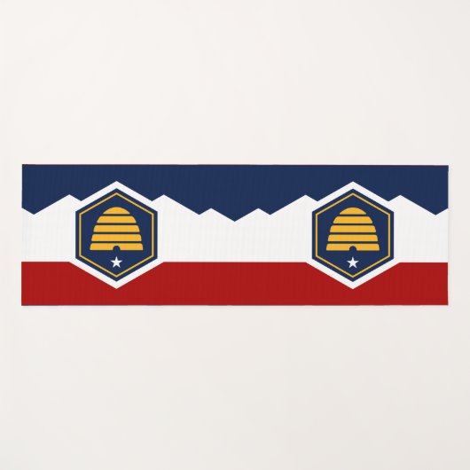 Patriotic Yoga Mats with new flag of Utah, USA Yogamatte (Vorderseite (Horizontal))