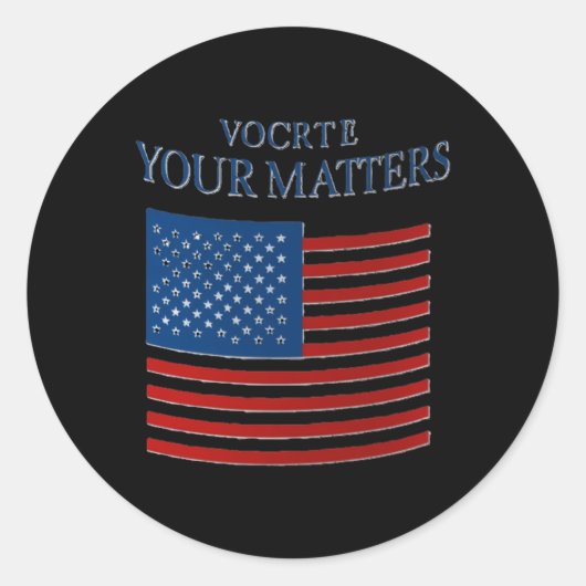 Patriotic Your Vote's American Flag Design Sticker (Vorderseite)