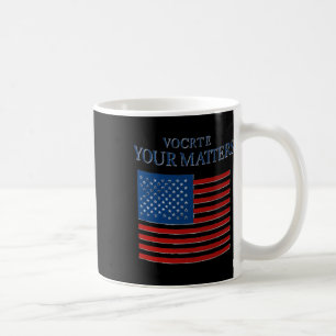 Patriotic Your Vote's American Flag Design Sticker Kaffeetasse