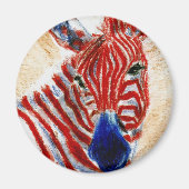 Patriotic Zebra Magnet (Vorne)