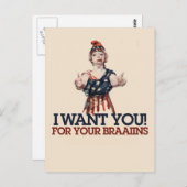 Patriotic Zombie Postkarte (Vorne/Hinten)