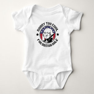 Patriotic zu Cool für British Rule (G.Washington) Baby Strampler