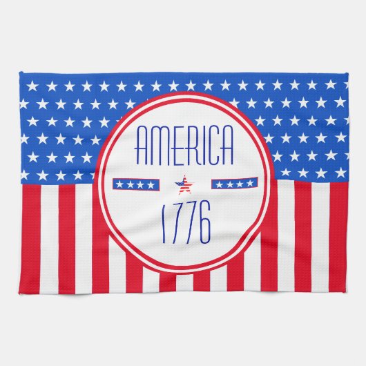 Patriotikamerikaner Geschirrtuch (Horizontal)