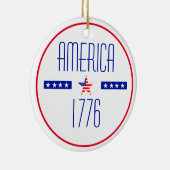 Patriotikamerikaner Keramik Ornament (Rechts)