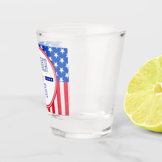 Patriotikamerikaner Schnapsglas (Rechts)
