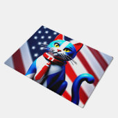 Patriotikkatze Fußmatte (Schrägansicht)