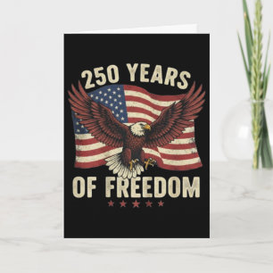 Patriotisch 250 Jahre Freiheit Vintage Adler USA F Karte