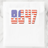 Patriotisch 8647 rechteckiger aufkleber (Tasche)