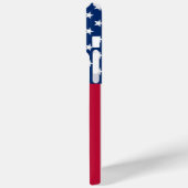 Patriotisch American Red White Blue Custom Monogra Case-Mate iPhone Hülle (Rückseite / Links)