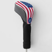 Patriotisch American Red White Blue Custom Monogra Golf Headcover (angewinkelt)