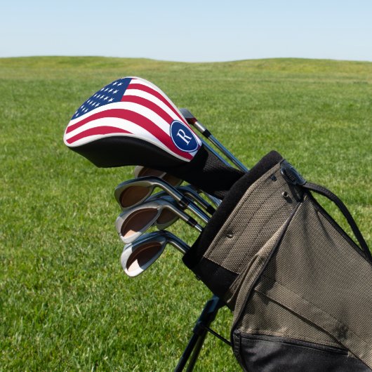 Patriotisch American Red White Blue Custom Monogra Golf Headcover (In SItu)