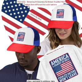 Patriotisch - Amerika ein so großes Land Truckerkappe