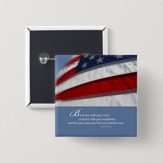Patriotisch, amerikanische Flagge Button (Vorne & Hinten)