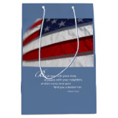 Patriotisch, amerikanische Flagge Mittlere Geschenktüte (Vorderseite)