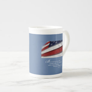 Patriotisch, Amerikanische Flagge Porzellantasse