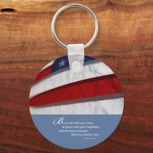 Patriotisch, amerikanische Flagge Schlüsselanhänger (Rückseite)
