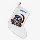 Patriotisch-amerikanischer Weihnachtsmann Kleiner Weihnachtsstrumpf (Vorderansicht (hängend))