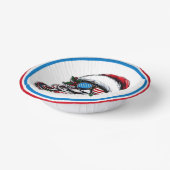 Patriotisch-amerikanischer Weihnachtsmann Pappteller (Gewinkelt)