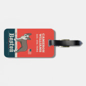 Patriotisch | Boston Terrier Gepäckanhänger (Rückseite horizontal)