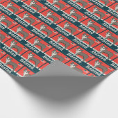 Patriotisch | Boston Terrier Geschenkpapier (Ecke)