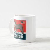 Patriotisch | Boston Terrier Kaffeetasse (Vorderseite Links)
