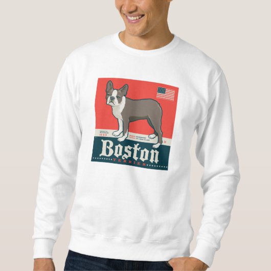 Patriotisch | Boston Terrier Sweatshirt (Vorderseite)