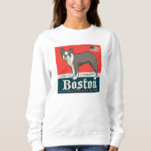 Patriotisch | Boston Terrier Sweatshirt (Vorderseite)