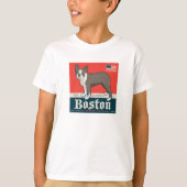 Patriotisch | Boston Terrier T-Shirt (Vorderseite)