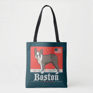 Patriotisch   Boston Terrier Tasche