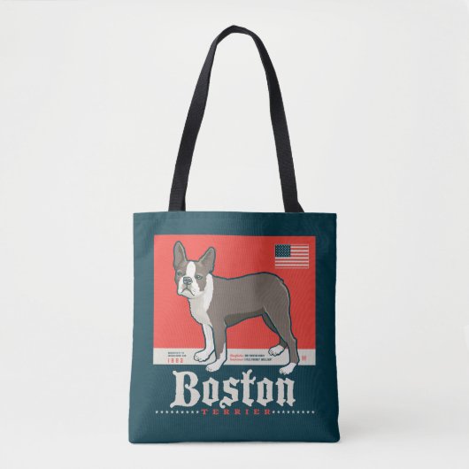 Patriotisch | Boston Terrier Tasche (Vorderseite)