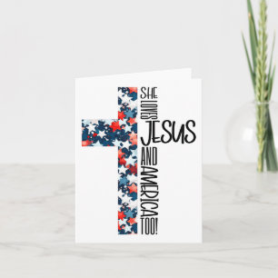 Patriotisch Christlich Liebe sie Jesus und Amerika Karte