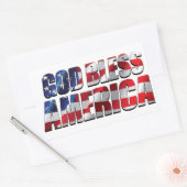 Patriotisch Cool und Phantastisch Gott segne Ameri Rechteckiger Aufkleber (Umschlag)