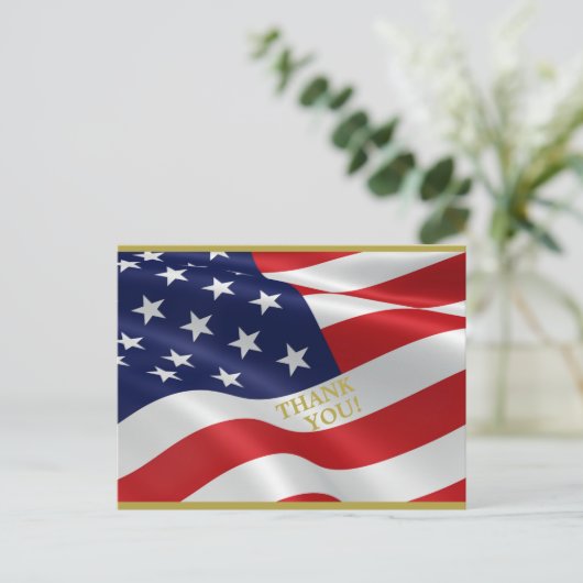 Patriotisch ... Dankeschön! Postkarte (Stehend Vorderseite)