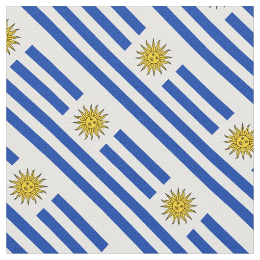 Patriotisch: Flagge Uruguays Stoff (Nahaufnahme)