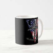 Patriotisch für das Militärflugzeug C-17 Globemast Kaffeetasse (VorderseiteRechts)